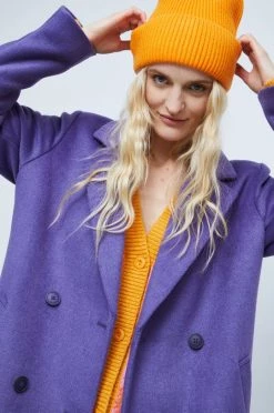 Γυναικεία Παλτά Παλτό από μείγμα μαλλιού Medicine μοβ -Φτηνός Medicine Κατάστημα unnamed file 10