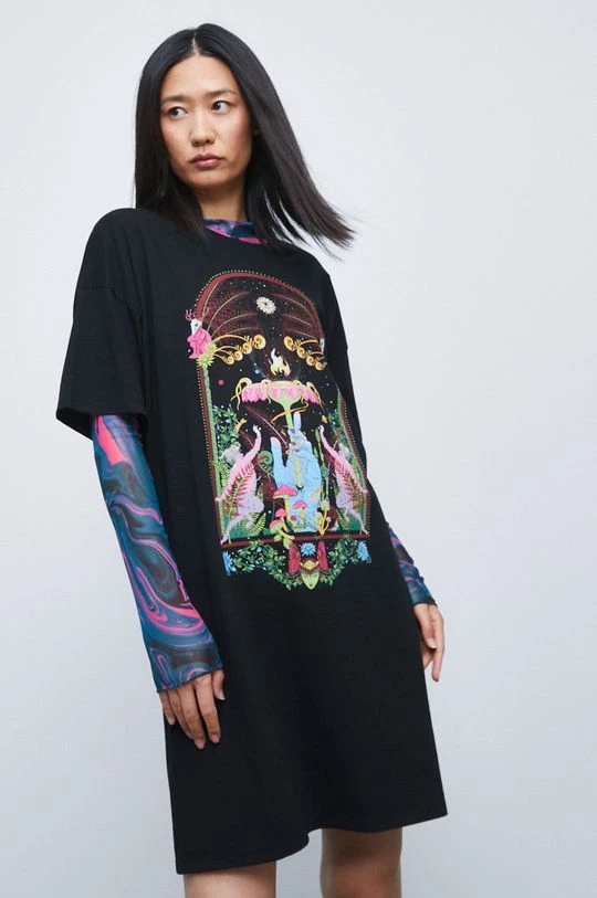 Γυναικεία Φορέματα Βαμβακερό φόρεμα Medicine μαύρο 4 Γυναικεία Φορέματα Βαμβακερό φόρεμα Medicine μαύρο - Image 2