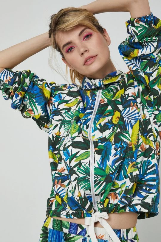 Γυναικεία Με φερμουάρ Βαμβακερή μπλούζα Medicine χρώμα: μπεζ 4 Γυναικεία Με φερμουάρ Βαμβακερή μπλούζα Medicine χρώμα: μπεζ - Image 2