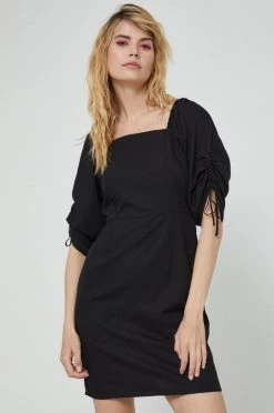 Γυναικεία Φορέματα Φόρεμα από λινό μείγμα Medicine μαύρο