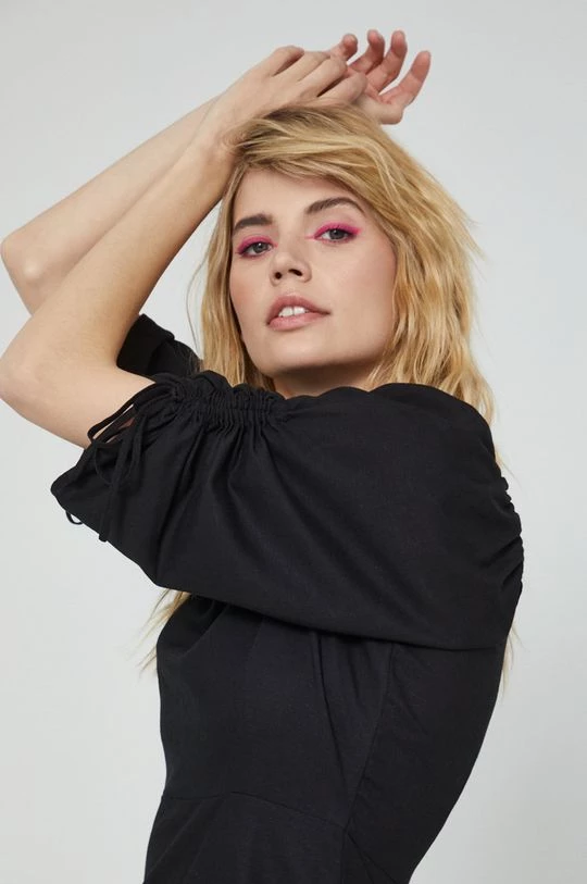 Γυναικεία Φορέματα Φόρεμα από λινό μείγμα Medicine μαύρο 6 Γυναικεία Φορέματα Φόρεμα από λινό μείγμα Medicine μαύρο - Image 4