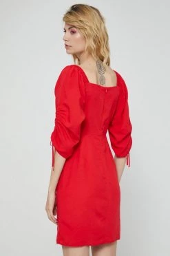 Γυναικεία Φορέματα Φόρεμα από λινό μείγμα Medicine κόκκινο -Φτηνός Medicine Κατάστημα unnamed file 1167