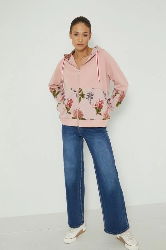 Γυναικεία Με φερμουάρ Βαμβακερή μπλούζα Medicine χρώμα: ροζ 3 Γυναικεία Με φερμουάρ Βαμβακερή μπλούζα Medicine χρώμα: ροζ