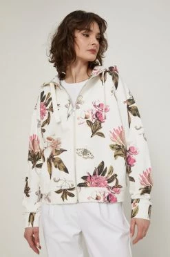 Γυναικεία Με φερμουάρ Βαμβακερή μπλούζα Medicine χρώμα: μπεζ