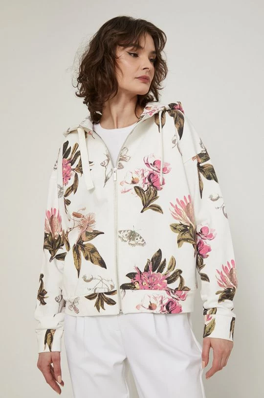 Γυναικεία Με φερμουάρ Βαμβακερή μπλούζα Medicine χρώμα: μπεζ 3 Γυναικεία Με φερμουάρ Βαμβακερή μπλούζα Medicine χρώμα: μπεζ