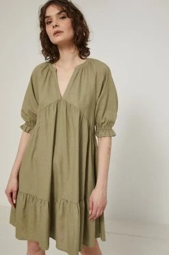 Γυναικεία Φορέματα Λινό φόρεμα Medicine πράσινο