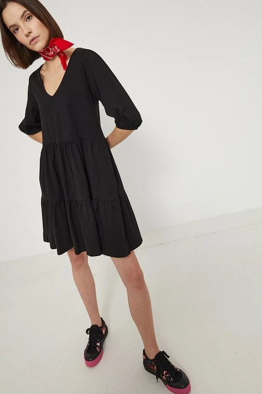 Γυναικεία Φορέματα Βαμβακερό φόρεμα Medicine μαύρο, 4 Γυναικεία Φορέματα Βαμβακερό φόρεμα Medicine μαύρο, - Image 2