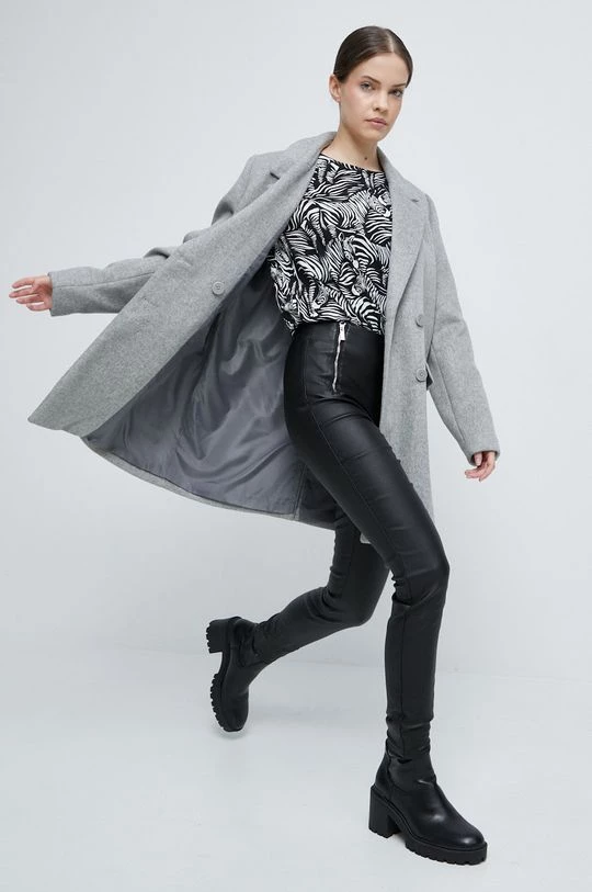 Γυναικεία Παλτά Παλτό από μείγμα μαλλιού Medicine γκρι 4 Γυναικεία Παλτά Παλτό από μείγμα μαλλιού Medicine γκρι - Image 2