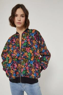 Γυναικεία Με φερμουάρ Βαμβακερή μπλούζα Medicine χρώμα: μαύρο,