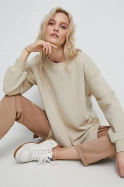 Γυναικεία Χωρίς φερμουάρ Βαμβακερή μπλούζα Medicine χρώμα: μπεζ