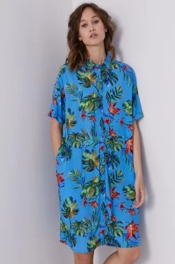 Γυναικεία Φορέματα Medicine - Φόρεμα Tropical Chaos μπλε