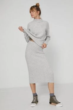 Γυναικεία Φούστες Medicine - Φούστα από μείγμα μαλλιού Comfort Zone ανοιχτό γκρι