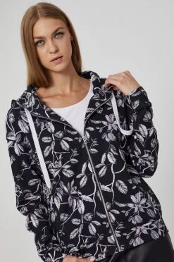 Γυναικεία Με φερμουάρ Medicine - Βαμβακερή μπλούζα Essential μαύρο