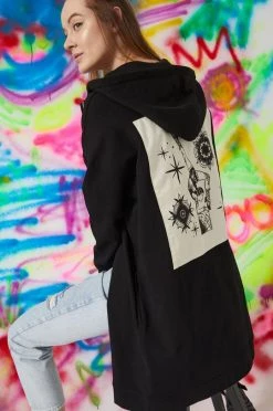 Γυναικεία Με φερμουάρ Βαμβακερή μπλούζα Medicine χρώμα: μαύρο