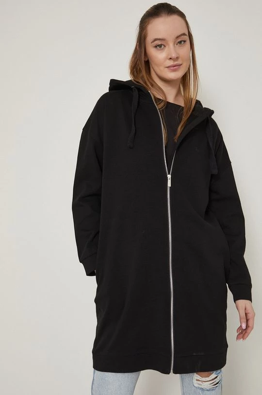 Γυναικεία Με φερμουάρ Βαμβακερή μπλούζα Medicine χρώμα: μαύρο 5 Γυναικεία Με φερμουάρ Βαμβακερή μπλούζα Medicine χρώμα: μαύρο - Image 3