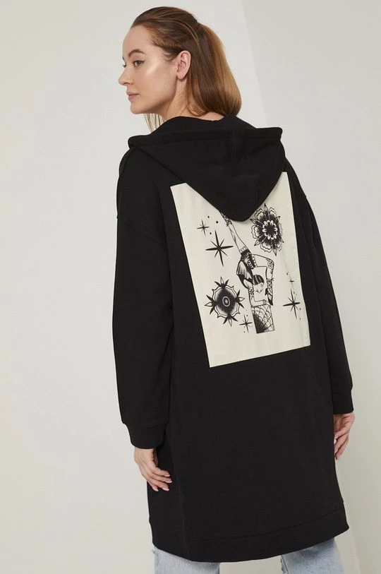 Γυναικεία Με φερμουάρ Βαμβακερή μπλούζα Medicine χρώμα: μαύρο 6 Γυναικεία Με φερμουάρ Βαμβακερή μπλούζα Medicine χρώμα: μαύρο - Image 4