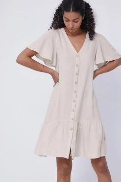 Γυναικεία Φορέματα Medicine - Φόρεμα Essential μπεζ