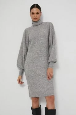 Γυναικεία Φορέματα Medicine - Μάλλινο φόρεμα Apres Ski ανοιχτό γκρι