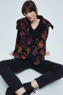 Γυναικεία Με φερμουάρ Βαμβακερή μπλούζα Medicine χρώμα: μαύρο