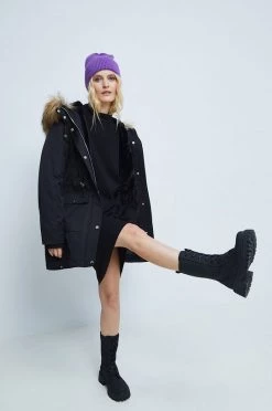 Γυναικεία Παλτά Eπανωφόρι Medicine μαύρο