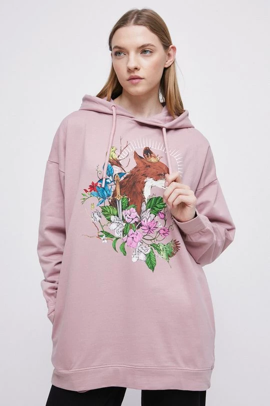 Γυναικεία Χωρίς φερμουάρ Βαμβακερή μπλούζα Medicine χρώμα: ροζ, με κουκούλα 4 Γυναικεία Χωρίς φερμουάρ Βαμβακερή μπλούζα Medicine χρώμα: ροζ, με κουκούλα - Image 2